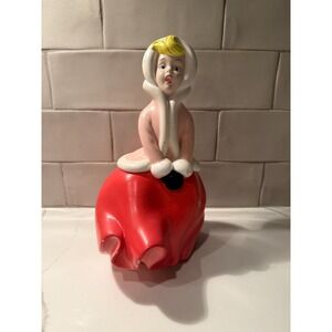 Vintage Ceramic Atlantic Mold Hand Painted Victorian Christmas Caroler